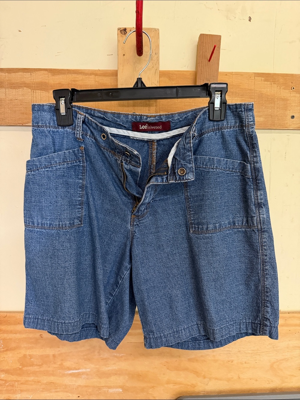 Lee Men’s Denim Utility Shorts in Blue